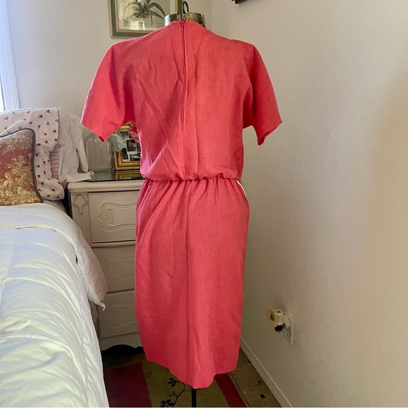 Vintage 80s color block dress - Picture 6 of 11